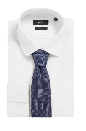 Krawaty BOSS Italian Silk Ciemny Niebieskie Męskie (Pl78978)